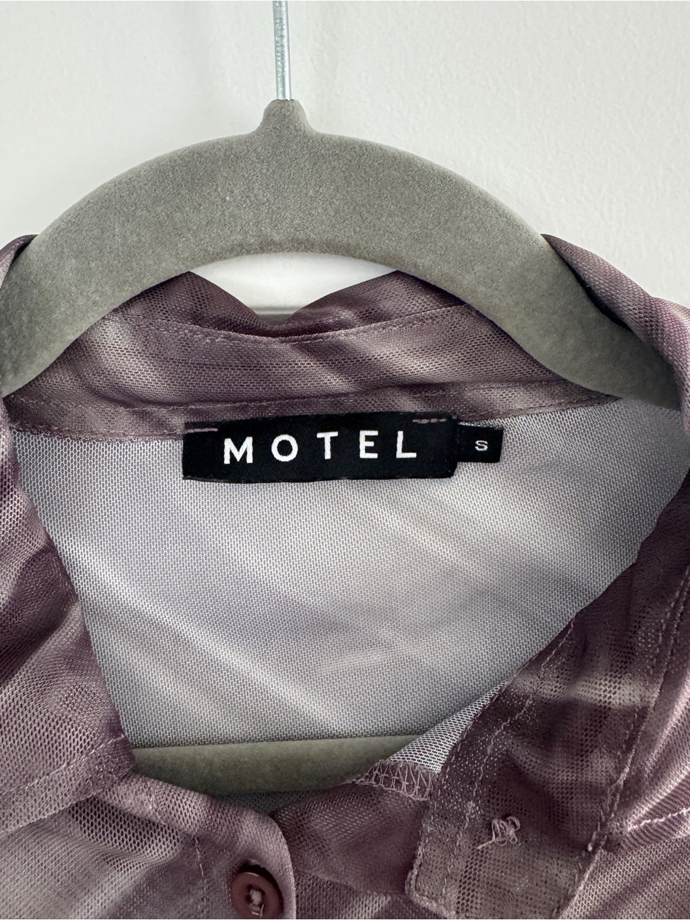 Motel Rocks Mesh Button Down Top - Picture 3 of 9